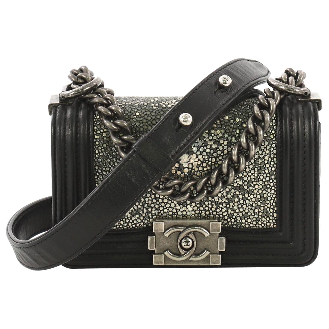Chanel Boy Flap Bag Stingray Mini