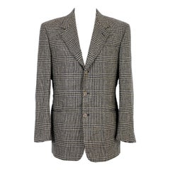 Retro Fendi Brown Beige Wool Tweed Classic Jacket  1990s