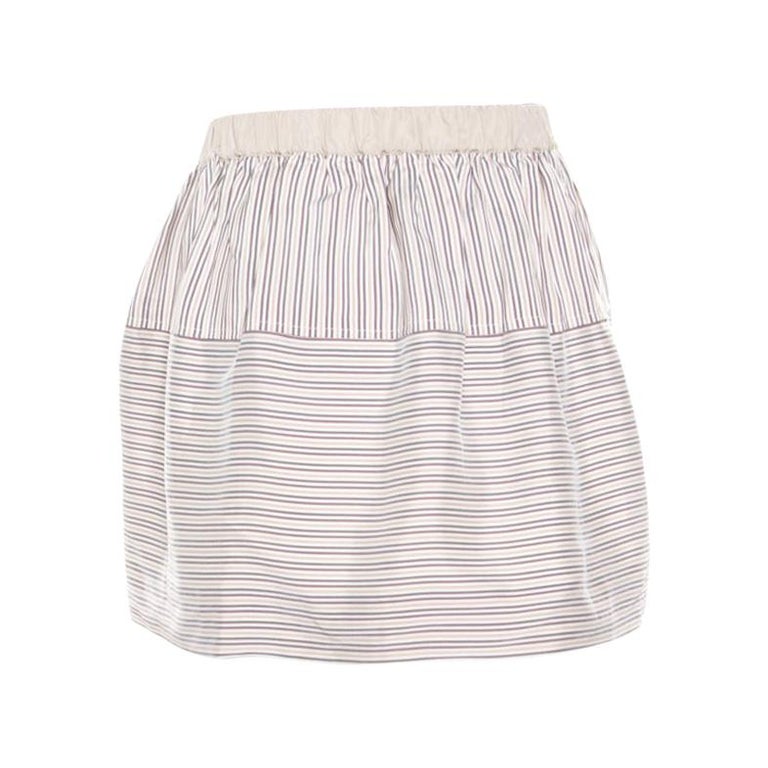 Louis Vuitton black Striped Mini Skirt