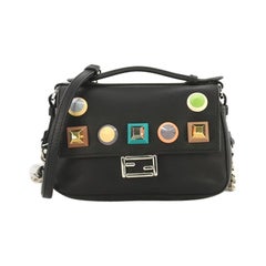 Fendi Double Baguette Studded Leather Micro