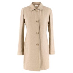 Colombo Beige Cashmere Buttoned Lightweight Coat