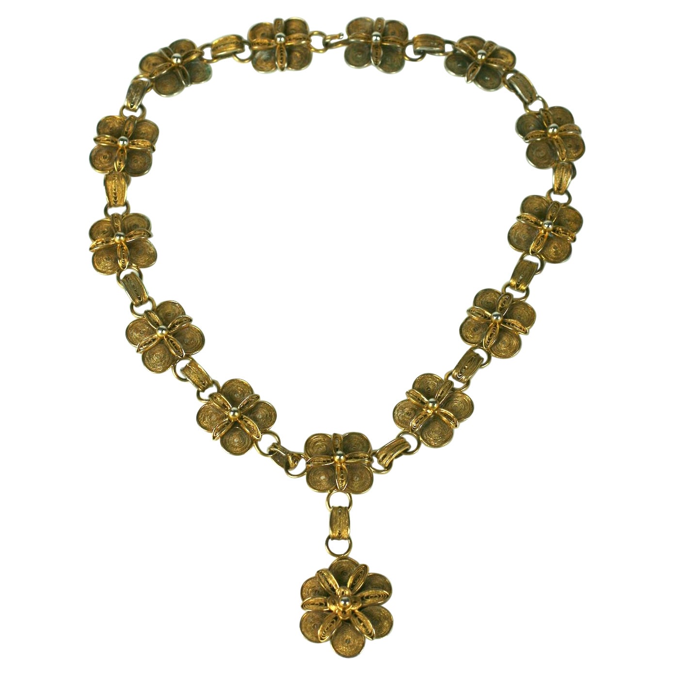 Collier ancien en filigrane dor chinois  