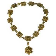 Antike chinesische vergoldete Filigran-Halskette  
