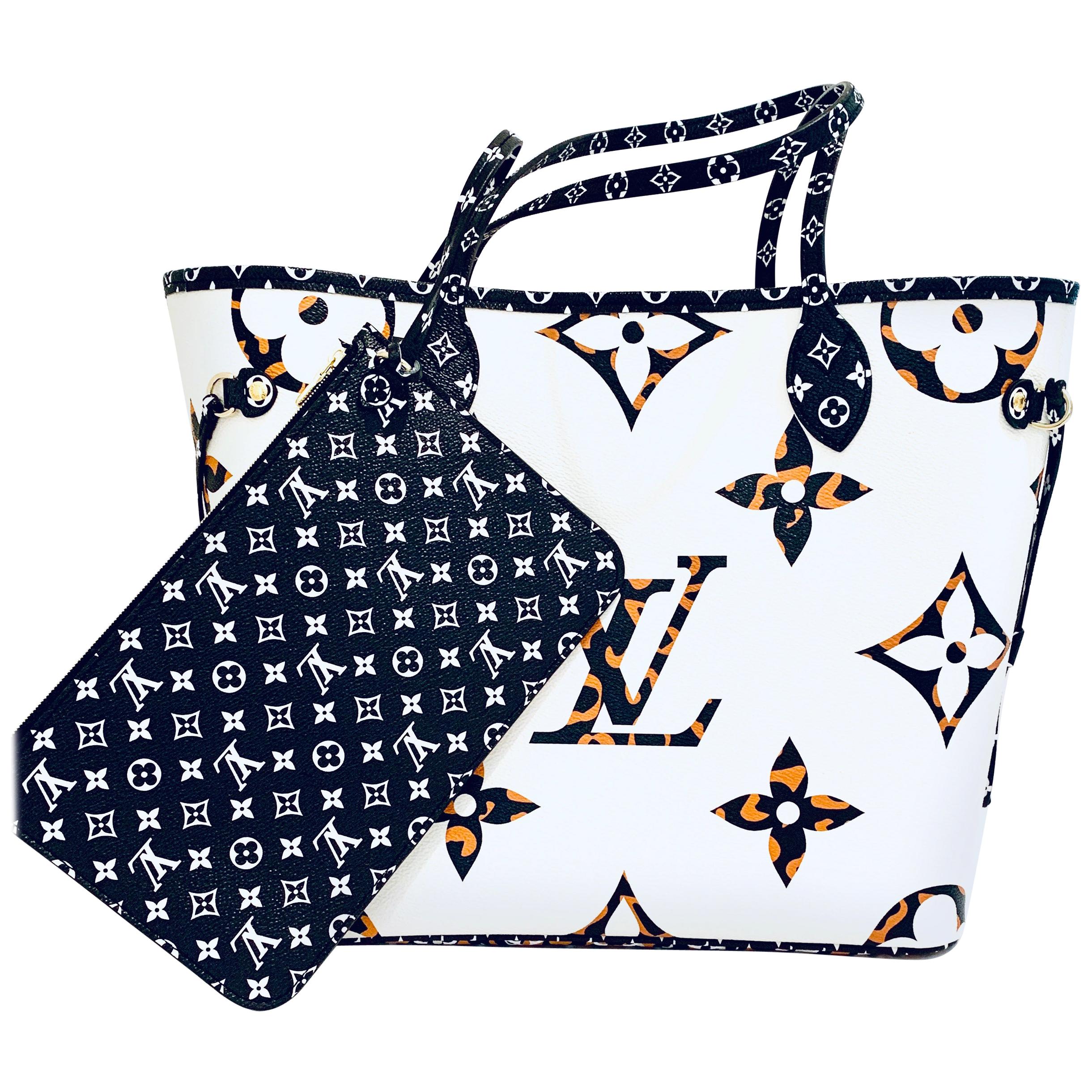 Louis Vuitton Neverfull MM Handbag Monogram Embossed And Leopard Print -  Praise To Heaven