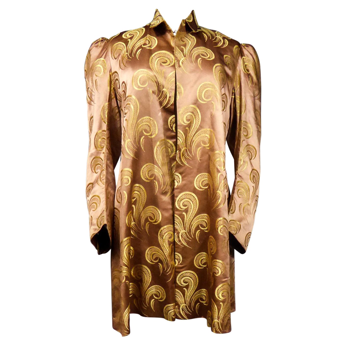 A French Brocaded Satin Silk Evening Jacket Circa 1930/1950