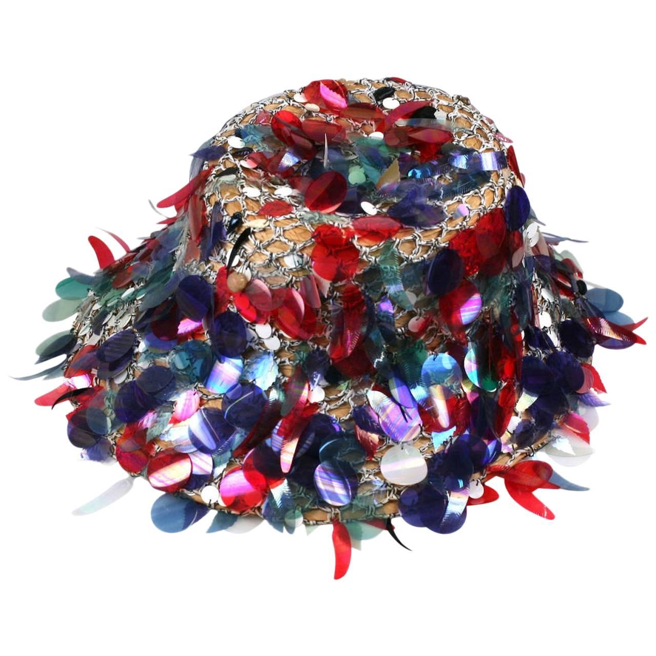 Festive Italian Spangled Sun Hat