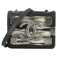 Chanel Boy Brick Flap Bag Iridescent Calfskin and Plexiglass Mini