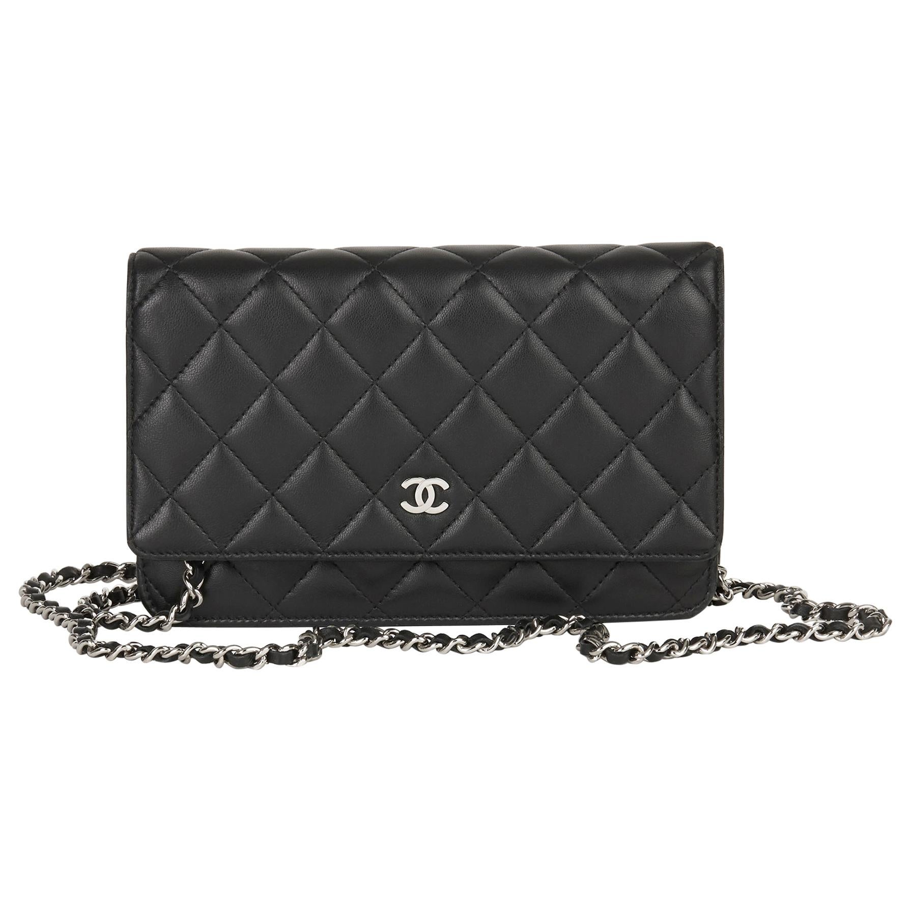 2011 Chanel Black Quilted Lambskin Wallet-on-Chain WOC at 1stDibs