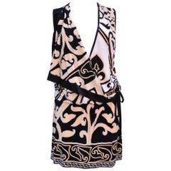 Leonard Multi-color Printed Slip-on Sleeveless Jersey Silk Mini Dress