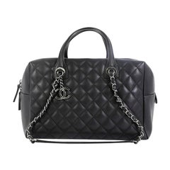 Chanel Feather Weight Bowling Bag Quilted Lambskin Medium