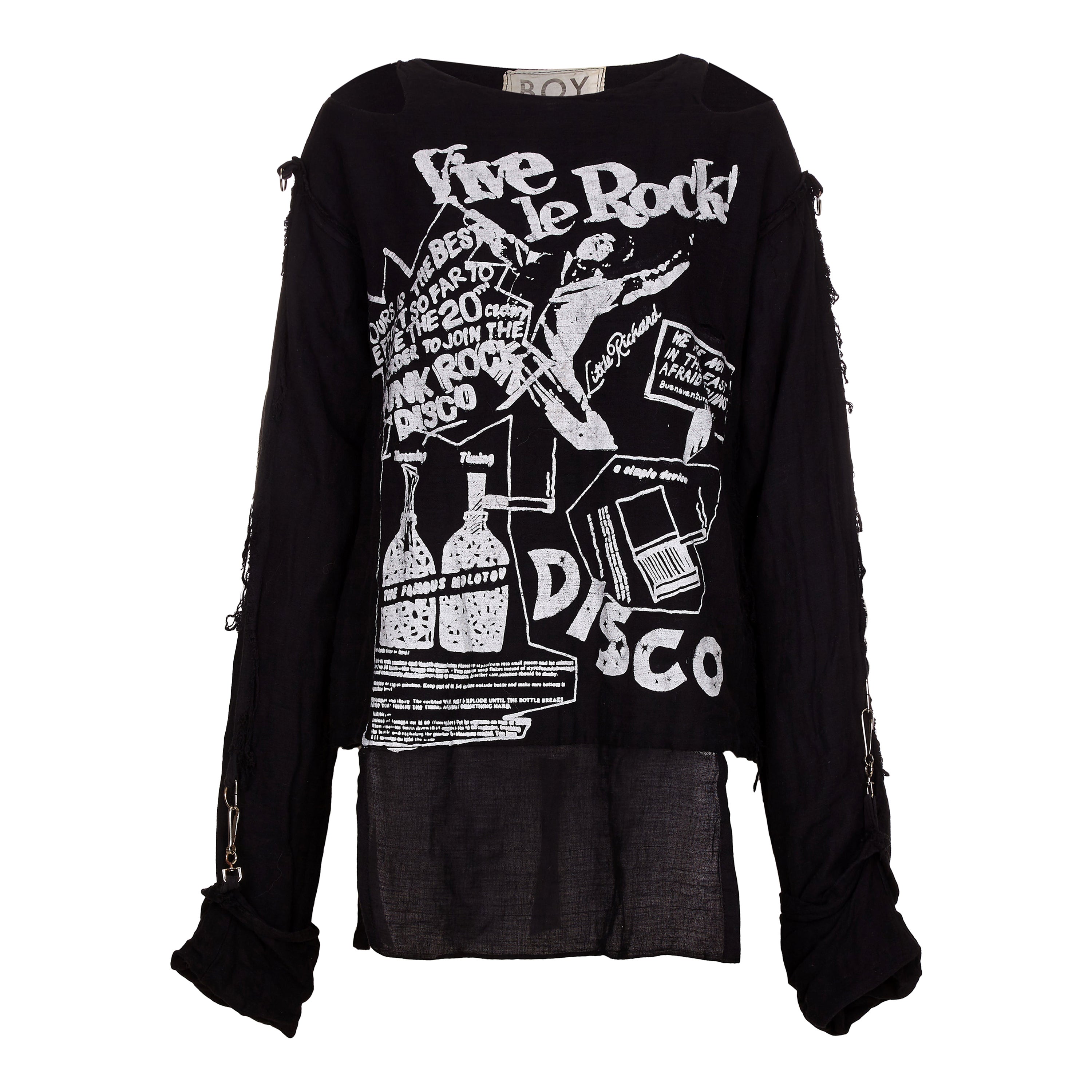 Nite closet Punk Rock Clothing for Women Long Tunic Dresses Fringe Tshirt Stud