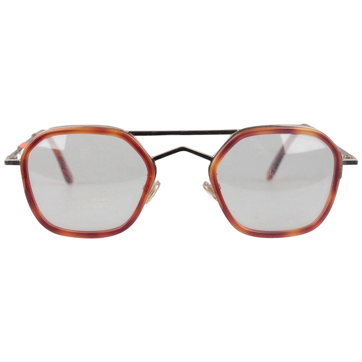 VERSACE Clear Half Rim Crystal Rhinestone Greek Key Sunglasses N20/H For Sale at 1stDibs