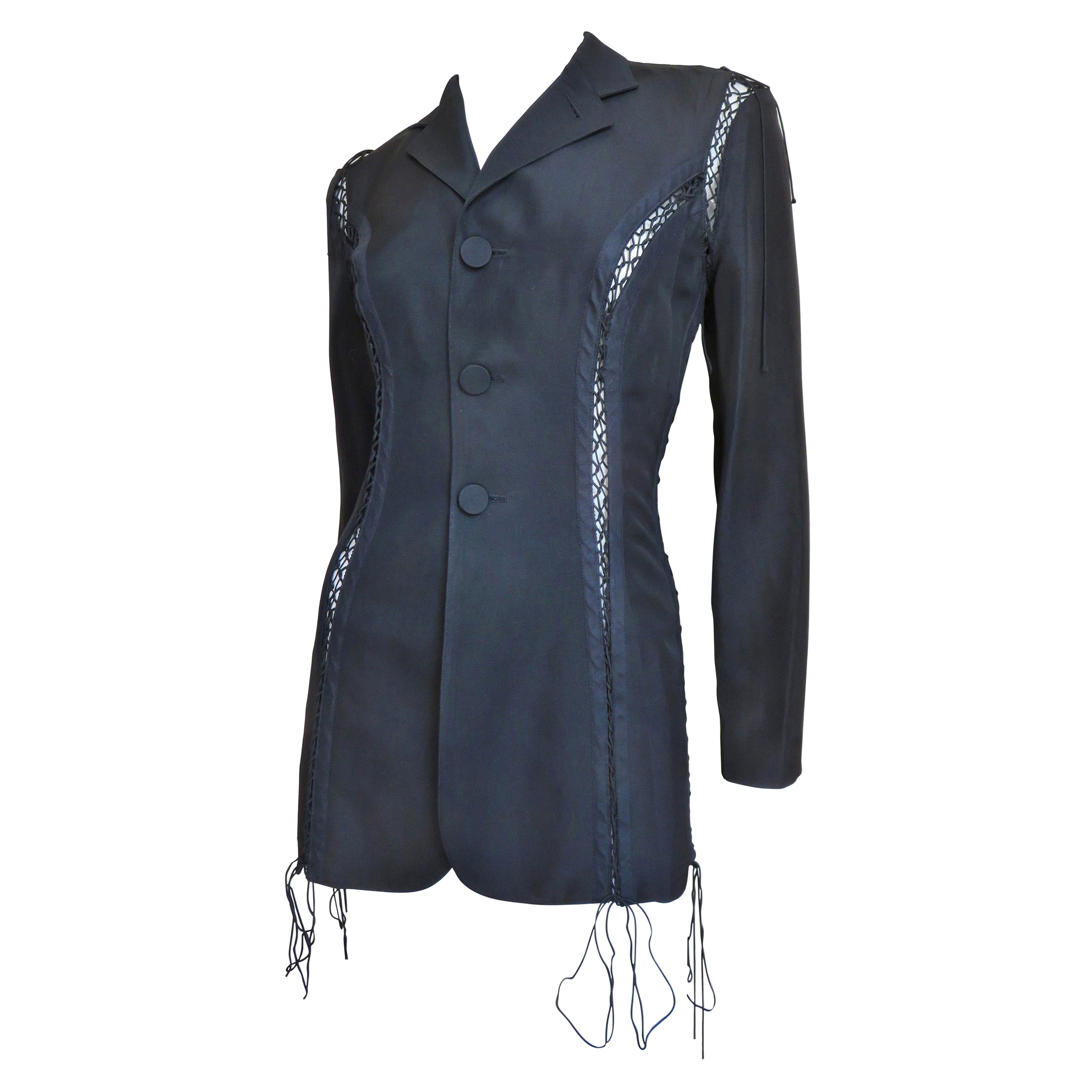 Jean Paul Gaultier Lace up Jacket For Sale at 1stDibs