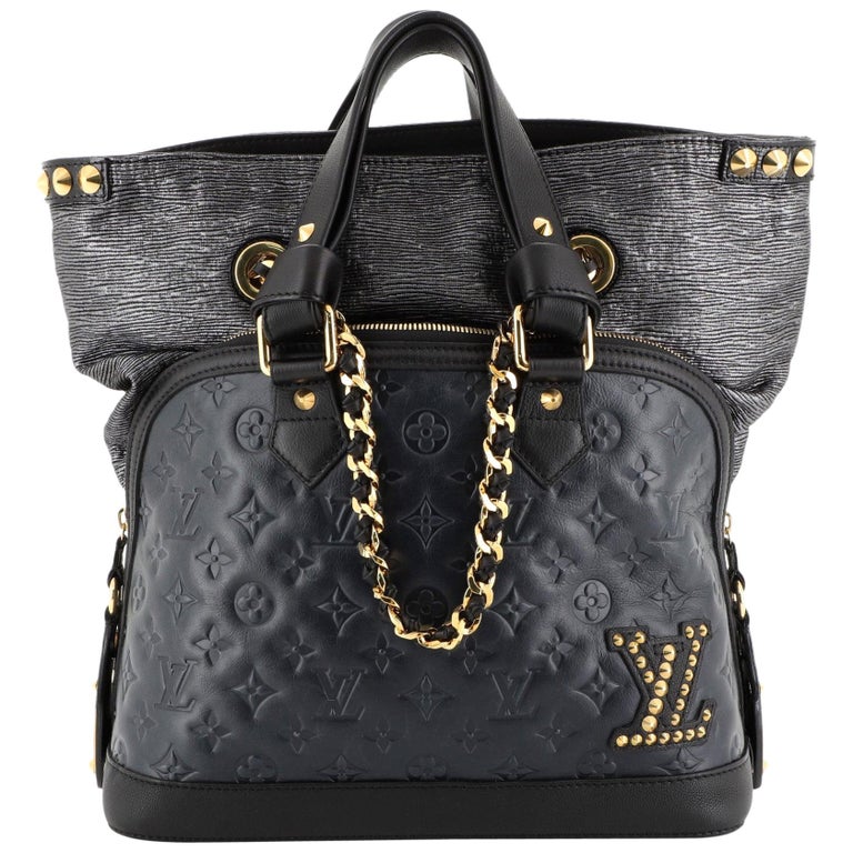 Louis Vuitton Black Monogram Empreinte Leather Double Jeu Neo Alma Bag Louis  Vuitton