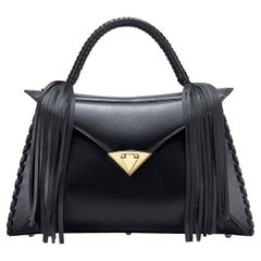 Bolso TYLER ELLIS LJ Cuero negro Herrajes dorados