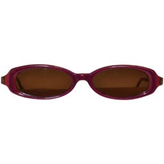 Jean Lafont - Lunettes de soleil marron automne avec monture dorée et accessoires en métal