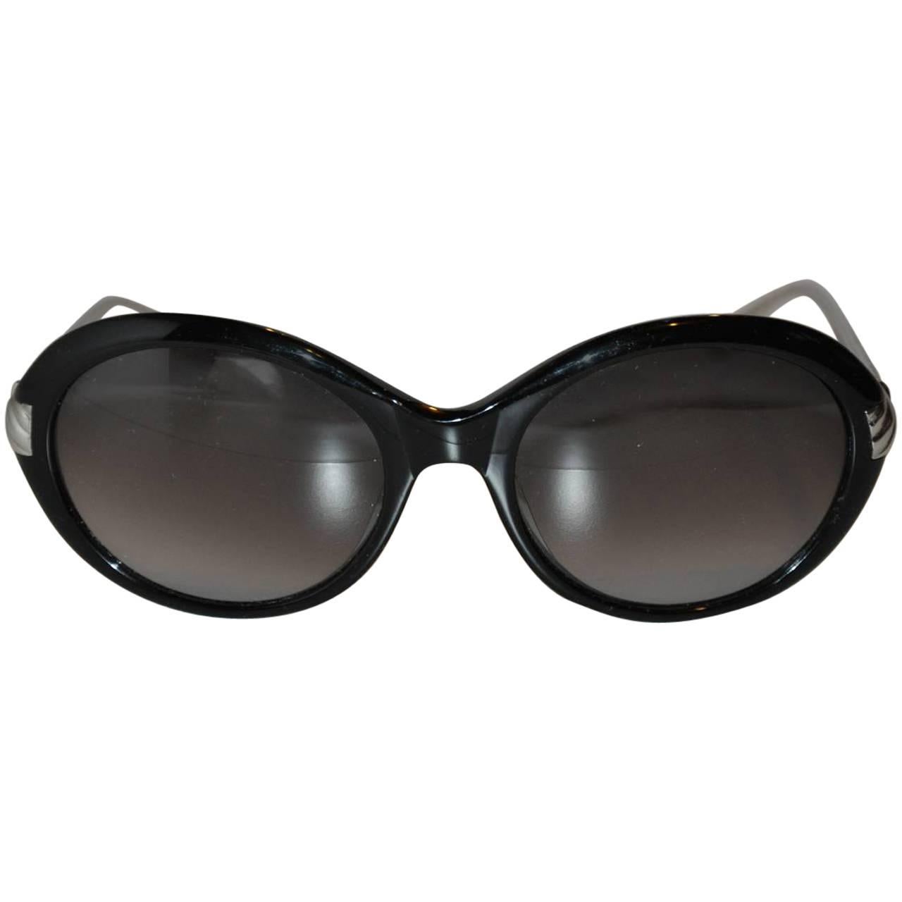 David Yurman Titanium Palladium Black Lucite Sunglasses For Sale