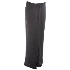 Vintage Margiela grey wool oversized size 78 folded pants, fw 2000
