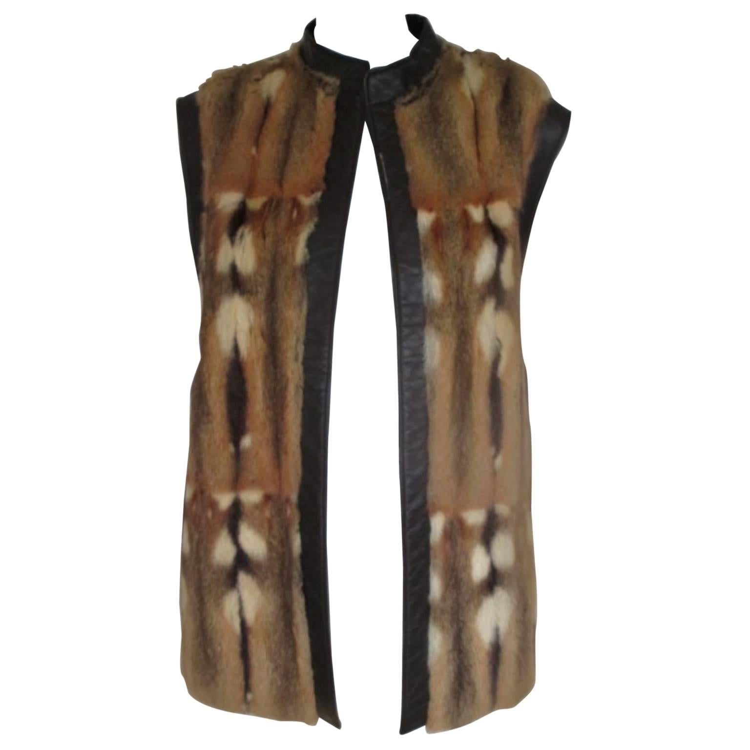 Sleeveless Fur Vest  For Sale