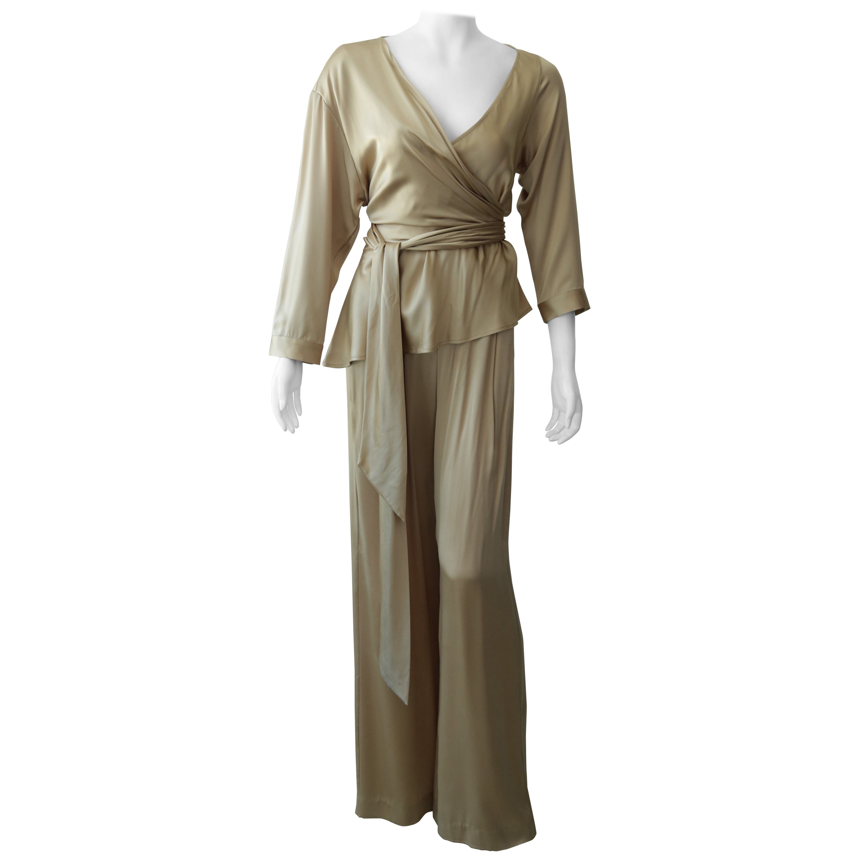 1980's Silk & Sequin Cocktail Dress Size L