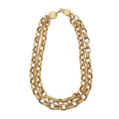 Fabulous Signed Chanel Double Strand Link Necklace
