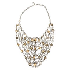 Collar babero con cristales austriacos de corte biselado vintage