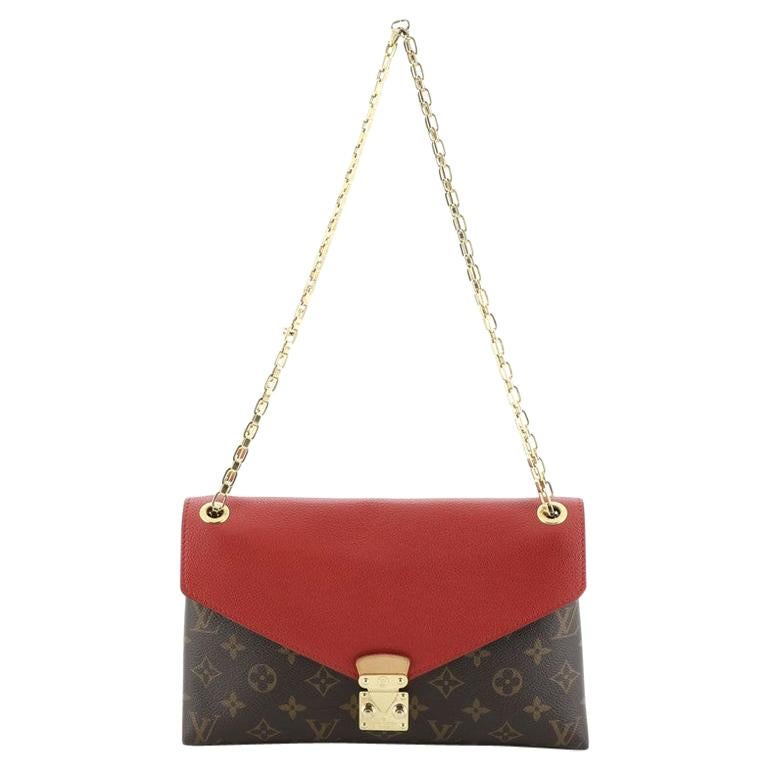 Louis Vuitton Pallas Chain Shoulder Bag Monogram Canvas and Calf Leather
