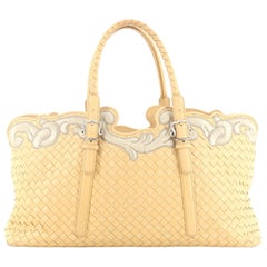 Bottega Veneta Belted Cabat Tote Embroidered Intrecciato Nappa