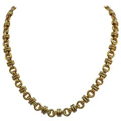 Gilded Gold Vermeil Finish Italy-Style Necklace 10
