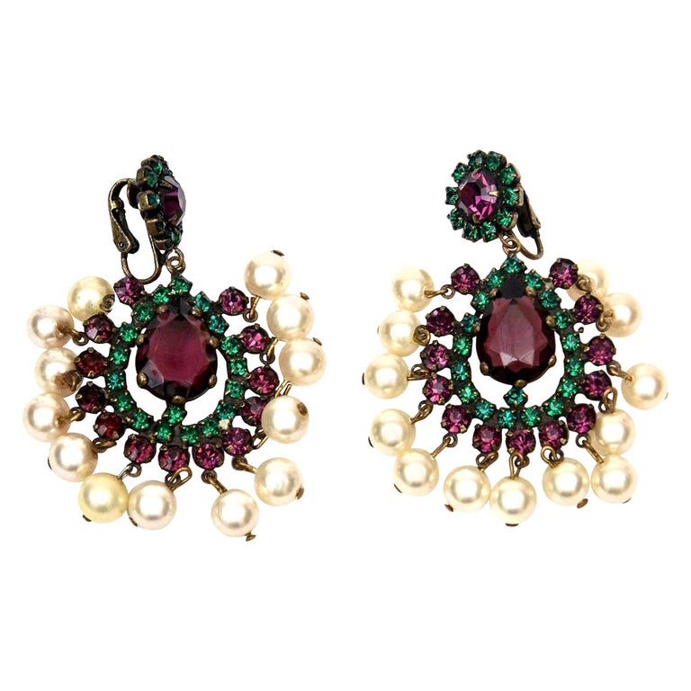 Authentic Chanel Vintage Clip On Earrings - Ruby Lane