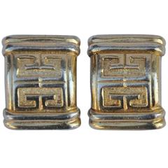 Retro Givenchy Signature Gold Vermeil Ear Clips