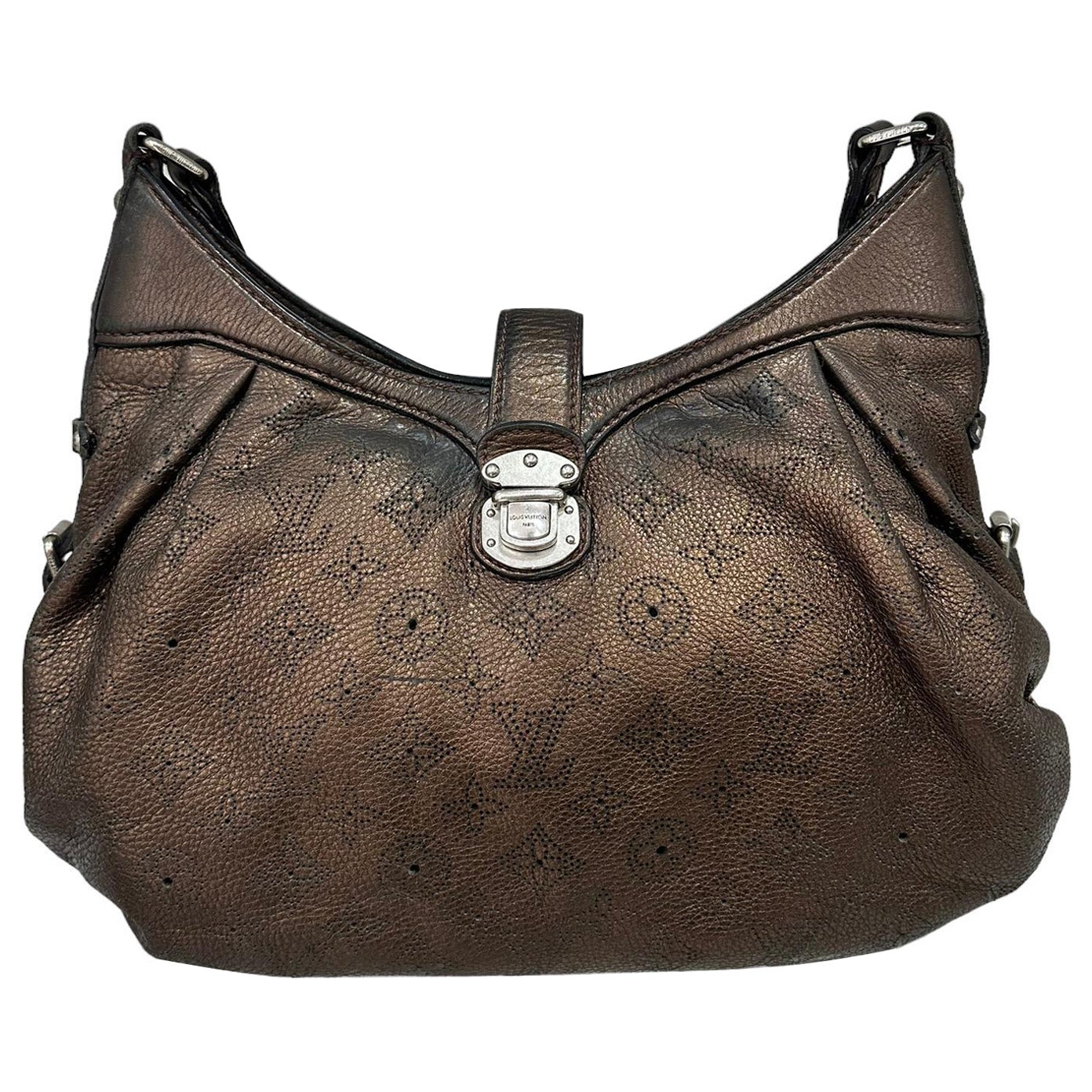 2008 Louis Vuitton Mahina XS Metallic Bronze Monogram Shoulder Bag For Sale
