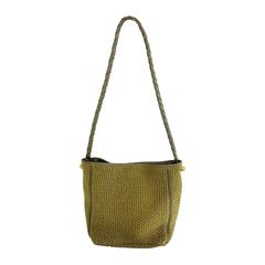 Bottega Veneta neutral woven jute & leather shoulder bag 9