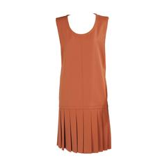 Givenchy Haute Couture Cognac Brown Wool Dress 10
