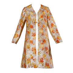 1960s Vintage Metallic Brocade Ombre Coat 9