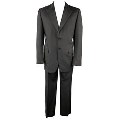 PRADA Size 46 Virgin Wool Mohair Blend Satin Peak Lapel Tuxedo