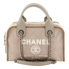 Chanel Deauville Bowling Bag Canvas Small