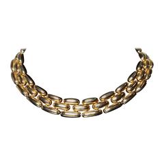 Signed Les Bernard Retro Chunky Link Chain Necklace