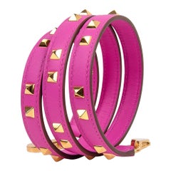 Hermes Mini Dog Carres Bag Strap 16mm Magnolia Pink Gold Hardware
