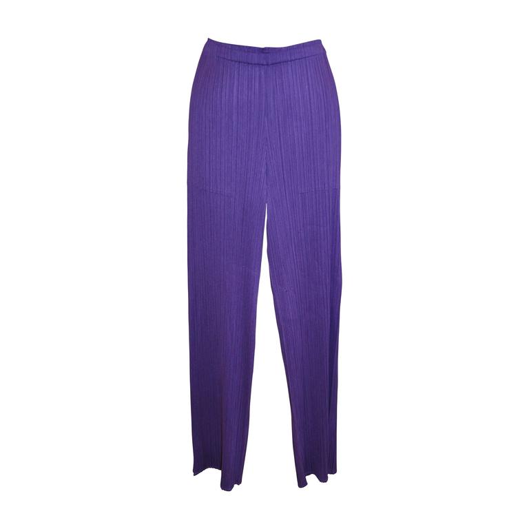 Issey Pantalon plissé violet caractéristique