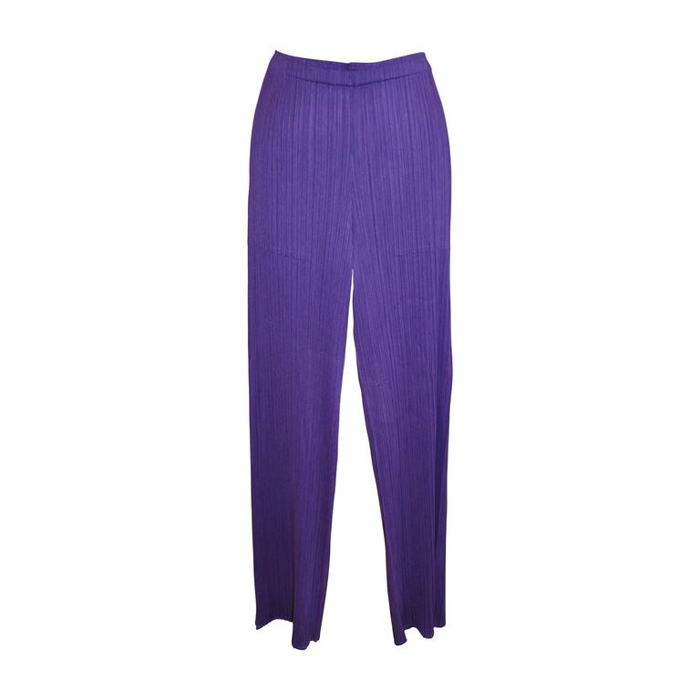 Issey Signature Pleated Purple Trousers