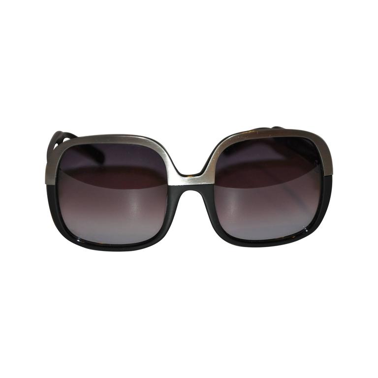 Phillip Lim Black Lucite and Stainless Steel Sunglasses For Sale at 1stDibs