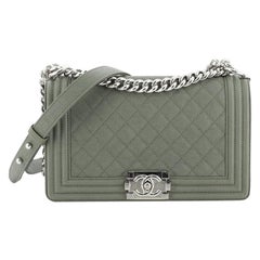 Chanel Boy Flap Bag Quilted Caviar Old Medium