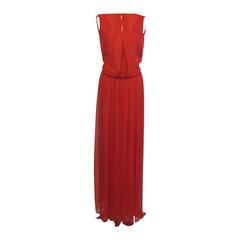 Tom Ford 2014 Red Silk Chiffon Evening Gown