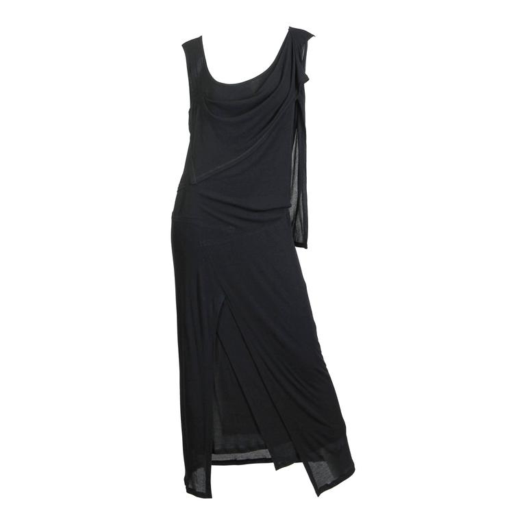 Issey Miyake Draped Cotton Jersey Dress For Sale at 1stdibs