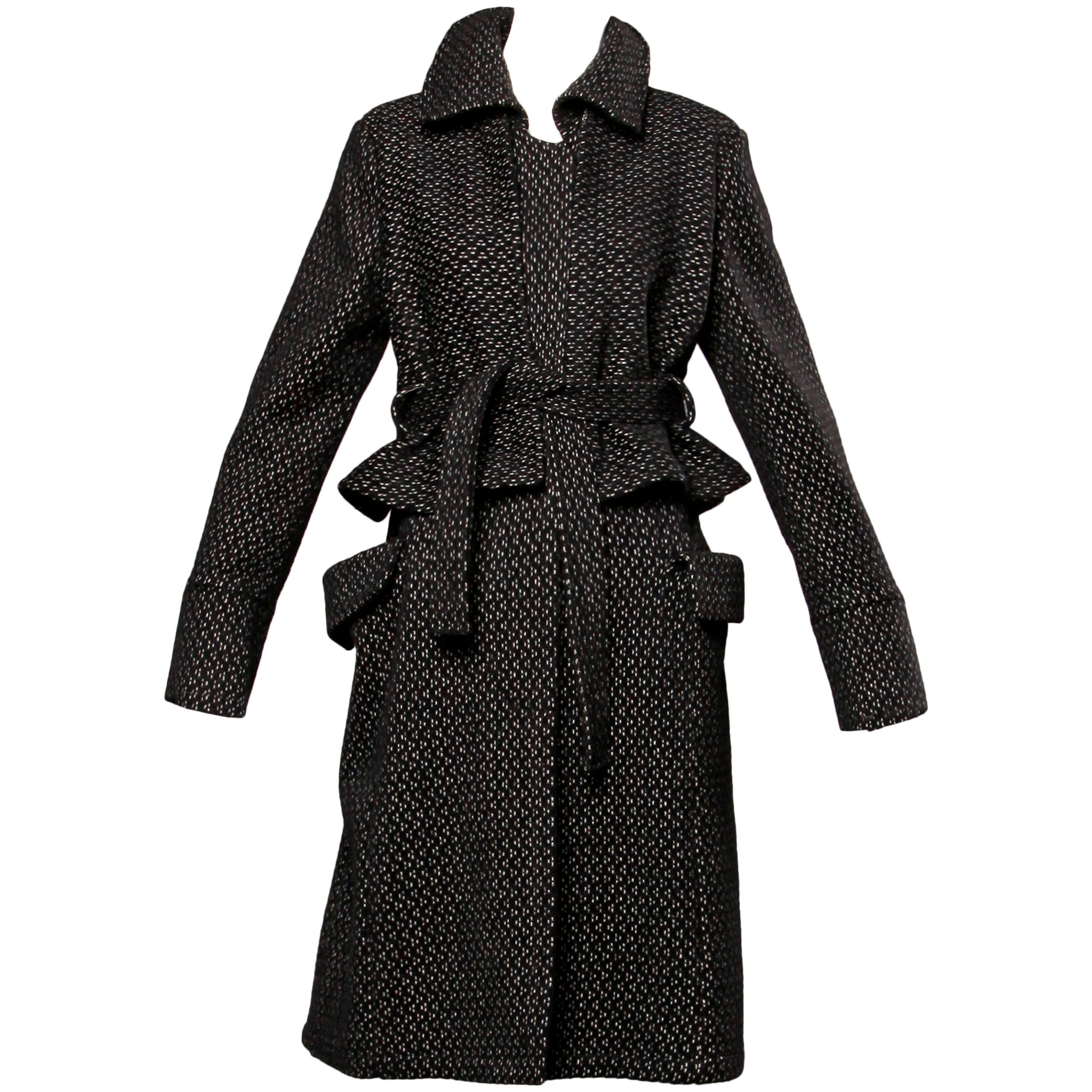 Gianfranco Ferre Snap Front Long Sweater Coat, Circa 1990's For Sale at