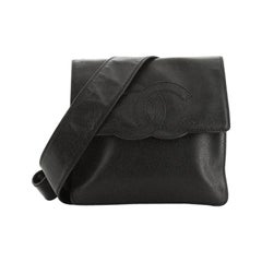 Chanel Vintage Timeless CC Flat Crossbody Caviar Mini