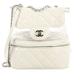 Chanel Zip Around Flap Bag Quilted Crumpled Calfskin and PVC Small Chanel Zip Around Flap Bag Quilted Crumpled Calfskin and PVC Small