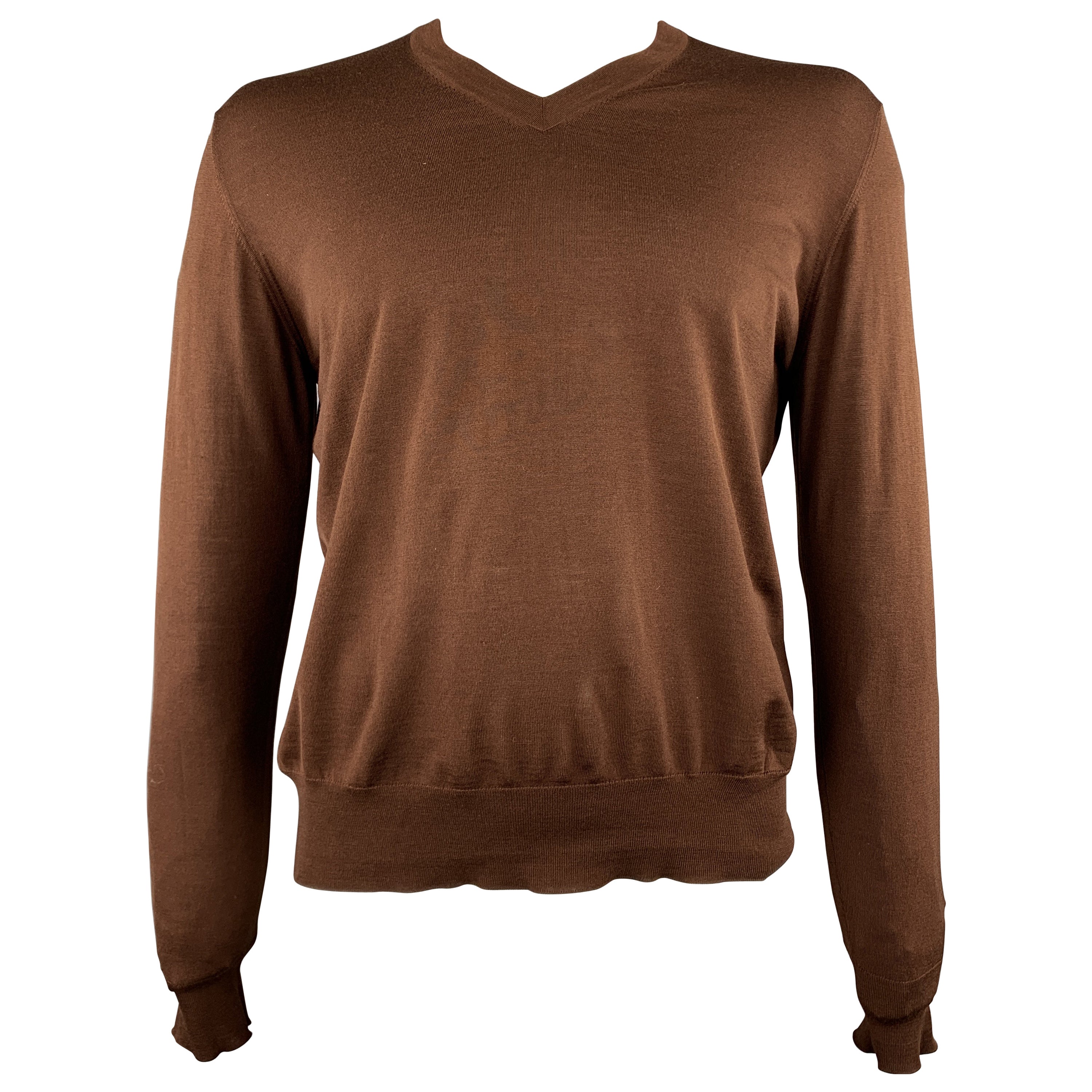 Hermes tan cashmere silk cable knit cardigan sweater 1960s For Sale at