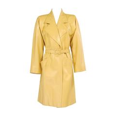 Givenchy Haute Couture Runway Worn Yellow Leather Coat 3
